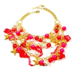 Amrita Singh Kelia Fashion Necklace | Fuchsia NWT